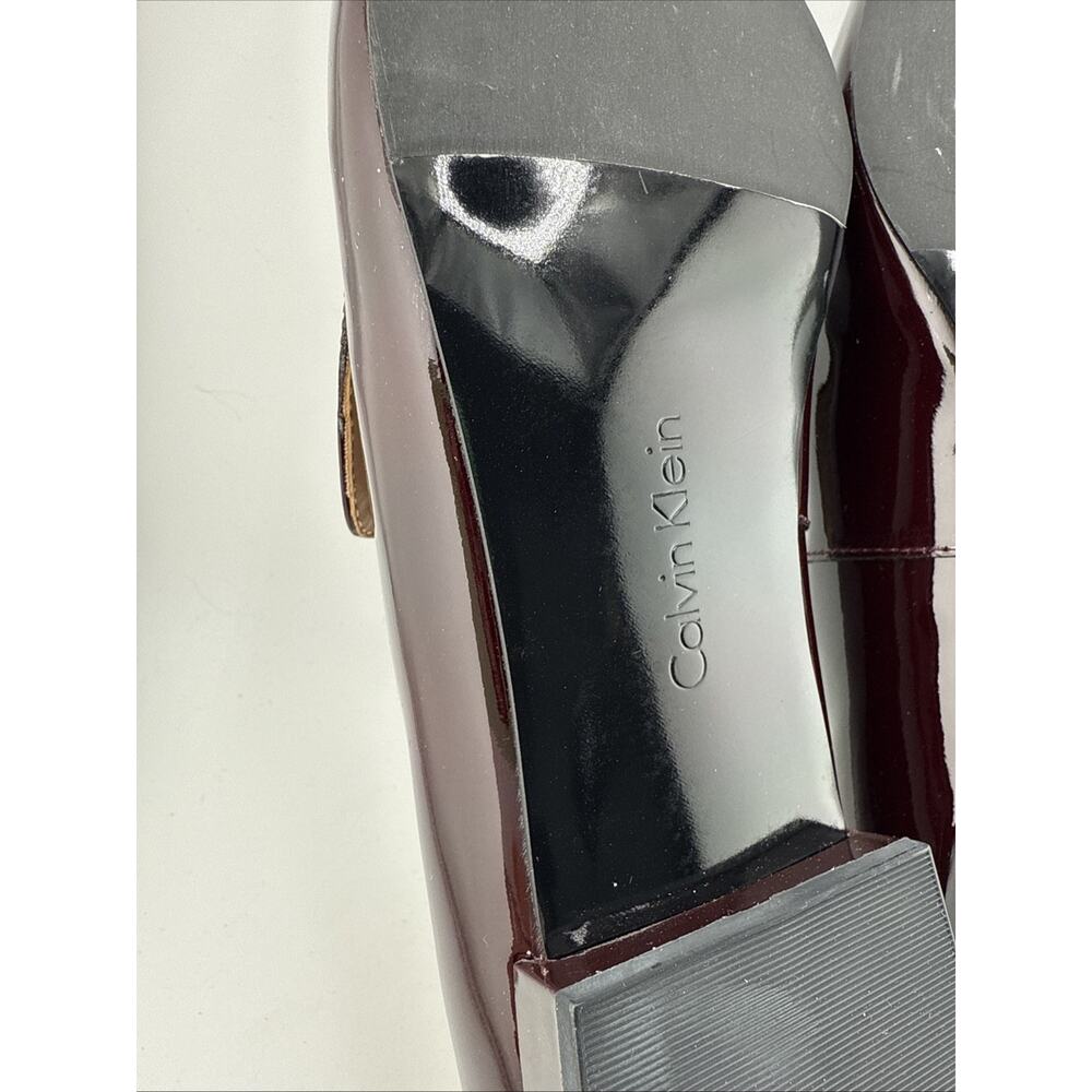 Calvin Klein Women’s Elin Oxblood Patent Leather Pointed Shoes Flats Sz 9 M NWB - Picture 8 of 10